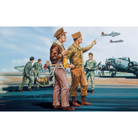 AIRFIX A00748V USAAF PERSONNEL VINTAGE MODEL FIGURES 1/76 SCALE PLASTIC MODEL KIT