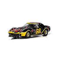 SCALEXTRIC C4107 CHEVROLET CORVETTE NO.66 FLAME SLOT CAR