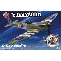 AIRFIX J6045 QUICKBUILD D-DAY SPITFIRE FIGHTER NO GLUE REQUIRED PLASTIC MODEL KIT PLANE 116MM HIGH