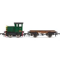 HORNBY R3852 DVLR RUSTON AND HORNSBY 48DS 0-4-0 AND FLATBED WAGON JIM NO 417892 00 GAUGE