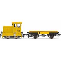 HORNBY R3853 LOCOMOTIVE GRANDTRAIL LTD RUSTON AND HORNSBY 48DS 0-4-0 AND FLATBED WAGON JIM NO GR5090 00 GAUGE