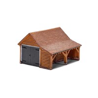 HORNBY R7271 SIGLE MODERN TIMBER GARAGE HO OO GAUGE