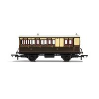 HORNBY R40114 GWR 4 WHEEL BRAKE 3RD CLASS COACH NO.301 WITH LIGHTS HO/OO GAUGE TRAIN CARRIAGE