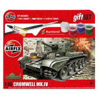 AIRFIX A55109A SMALL STARTER SET CROMWELL MK.IV TANK WITH GLUE AND PAINT INCLUDED 1/76 SCALE PLASTIC MODEL KIT TANK