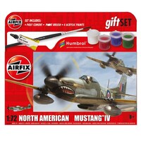 AIRFIX A555107A MUSTANG P-51D MK.IV 1/72 SCALE GIFT SET INCLUDING GLUE AND PAINT PLASTIC MODEL KIT