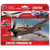 AIRFIX A55101A CURTISS TOMAHAWK IIB 1/72 SCALE GIFT SET INCLUDING GLUE AND PAINT PLASTIC MODEL KIT