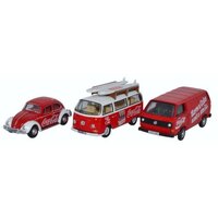 OXFORD 76SET60CC VW 3 PIECE SET COCA-COLA 1/76 SCALE OO SCALE DIECAST COLLECTABLE