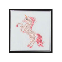 CRAFT BUDDY DIY CRYSTAL ART STICKER KIT FAIRYTALE UNICORN 9CM X 9CM MOTIF