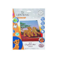 CRAFT BUDDY DIY CRYSTAL ART CARD KIT DISNEY THE LION KING SIMBA AND NALA 18CM X 18CM PARTIAL CRYSTAL