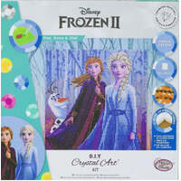 CRAFT BUDDY DIY CRYSTAL ART KIT DISNEY FROZEN II ELSA, ANNA AND OLAF 30CM X 30CM PARTIAL CRYSTAL