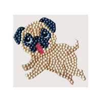 CRAFT BUDDY DIY CRYSTAL ART STICKER KIT PLAYFUL PUP 9CM X 9CM MOTIF