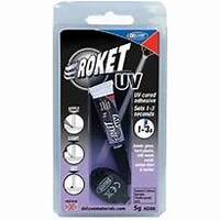 DELUXE MATERIALS AD88 ROKET UV CURED ADHESIVE 1-3 SECONDS 5 GRAMS