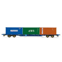 HORNBY R60131 KFA CONTAINER WAGON 3X20FT CONTAINERS