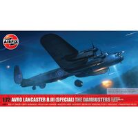 AIRFIX A090007A AVRO LANCASTER B.III (SPECIAL) THE DAMBUSTERS 617 SQUADRON OPERATION CHASTISE 1/72 SCALE PLASTIC MODEL KIT BOMBER