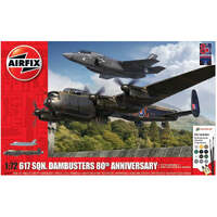 AIRFIX A50191 DAMBUSTERS 80TH ANNIVERSARY GIFT SET AVRO LANCASTER B.111 (SPECIAL) AND F35B LIGHTNING III 1/72 SCALE PLASTIC MODEL KIT