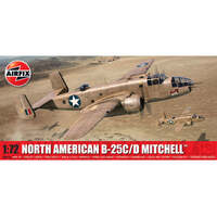 AIRFIX A06015A NORTH AMERICAN B-25C/D MITCHELL 1:72 SCALE 166 PIECE PLASTIC MODEL KIT