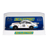 SCALEXTRIC C4351 PORSCHE 911 CARRERA RSR 3.0 6TH LE MANS 1975 NUMBER 69 1/32 SCALE SLOT CAR