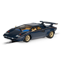 SCALEXTRIC C4411 LAMBORGHINI COUNTACH WALTER WOLF BLUE AND GOLD SLOTCAR