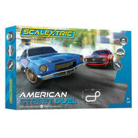 SCALEXTRIC C14495 MUSCLE CAR MAYHEM FORD MUSTANG VS CHEVROLET CAMARO 1:32 SCALE