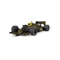 SCALEXTRIC C4529 LOTUS 98T AYRTON SENNA 1986 NO.12 JPS TEAM 1/32 SCALE SLOT CAR WITH REMOVABLE REAR WING