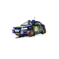 SCALEXTRIC C4555 SUBARU IMPREZZA WRX CARLOS SAINZ 1995 MONTE CARLO RALLYE 1/32 SCALE SLOT CAR