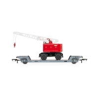 HORNBY R60238 BR MACHINERY TRUCK LORIOT Y NO. 41990 AND BR COLES CRANE OO GAUGE MODEL TRAIN ROLLING STOCK