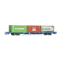 HORNBY R60239 KFA CONTAINER WAGON 2X20FT CONTAINERS AND 1X20FT TANKTAINER OO SCALE MODEL RAILWAYS ROLLING STOCK