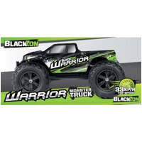 BLACKZON BZ540075 WARRIOR MT 2WD BRUSHED ELECTRIC MONSTER TRUCK 1:12 READY TO RUN GREEN AND BLACK REMOTE CONTROL CAR