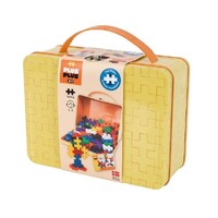 PLUS PLUS BIG METAL SUITCASE YELLOW - BASIC 70PC CREATIVE CONSTRUCTION BLOCKS