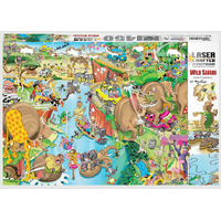 RGS GROUP 8506 LASER CRAFTED 450 PC WOODEN WIDGET PUZZLE  - WILD SAFARI