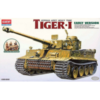 ACADEMY 13264 GERMAN HEAVY TANK TIGER-1 WWII EARLY PRODUCTION WITH FIGURES 1:35 PLASTIC MODEL KIT