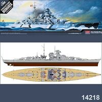 ACADEMY 14218 GERMAN BATTLESHIP BISMARCK 1:800 PLASTIC MODEL KIT