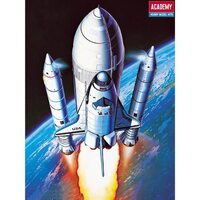 ACADEMY 12707 SPACE SHUTTLE AND BOOSTER ROCKETS INC. STAND 1:288 PLASTIC MODEL KIT