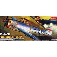 ACADEMY 12491 P-47D T/BOLT BUBBLE MODEL AIRCRAFT 1/72