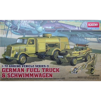 ACADEMY 13401 GERMAN FUEL TRUCK AND SCHWIMMWAGEN GROUND VEHICLE SERIES 3  1:72 PLASTIC MODEL KIT