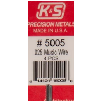 K&S 5005 .025 MUSIC WIRE 4 PIECES