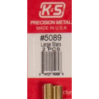 K&S 5089 LARGE BRASS STAR (2 PEICES)