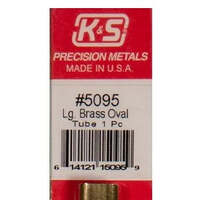 K&S 5095 BRASS OVAL TUBE LARGE .0014 WALL 12INCH