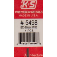 K&S 5498 .015 MUSIC WIRE 4 PIECES