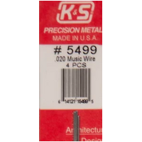 K&S 5499 .020 MUSIC WIRE 4 PIECES