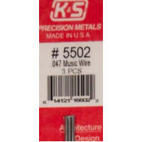 K&S 5502 .47 MUSIC WIRE 3 PIECES