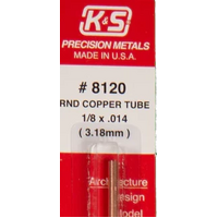 K&S 8120 ROUND COPPER TUBE 1/8 X .014 (3.18MM)