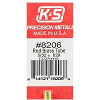 K&S 8206 BRASS TUBE ROUND 5/32 X .029 ( 3.97MM )