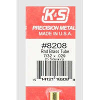 K&S 8208 BRASS TUBE ROUND 7/32 X .029 ( 5.56MM )