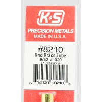 K&S 8210 BRASS TUBE ROUND 9/32 X .029 ( 7.14MM )