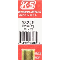 K&S 8246 BRASS STRIP .064 X 1/2 (1.63MM X 12.7MM)