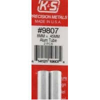 K&S 9807 ALUMINIUM TUBE 8MM X .45MM 2 PIECES