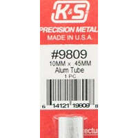 K&S 9809 ALUMINIUM TUBE 10MM X .45MM 1 PIECE