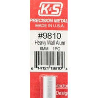 K&S 9810 HEAVY WALL ALUMINIUM 8MM 1 PIECE