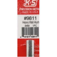 K&S 9811 HEAVY WALL ALUMINIUM 9MM 1 PIECE